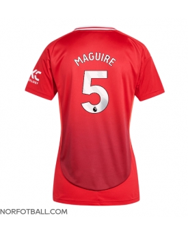 Billige Fotballdrakt Manchester United Harry Maguire #5 Replika Hjemmedrakt Dame 2024-25 Kortermet
